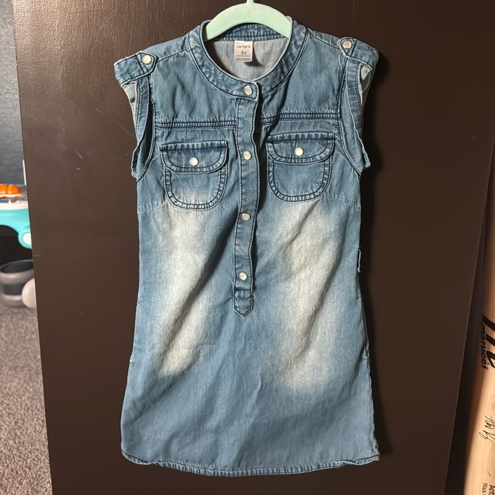 Carter’s Denim Dress with pearl buttons